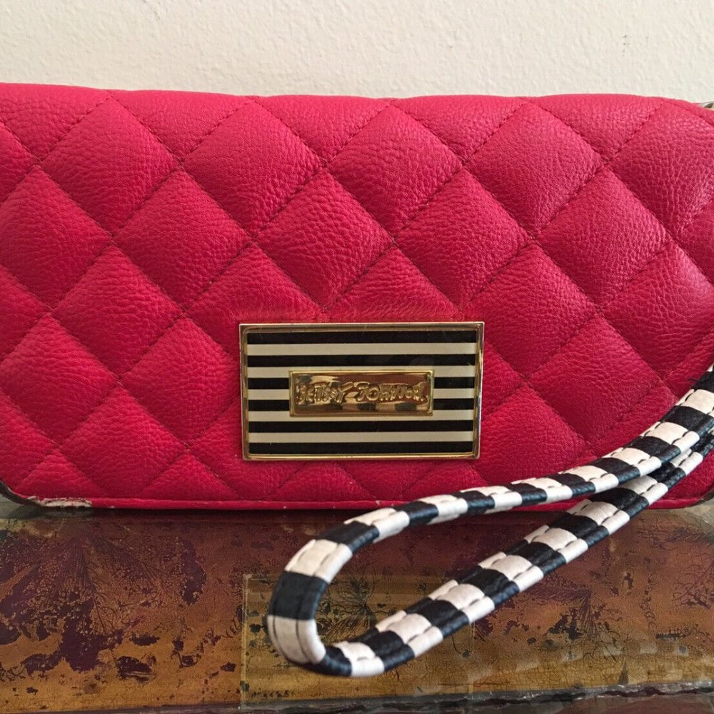 Betsey Johnson Quilted Pink Crossbody Bag